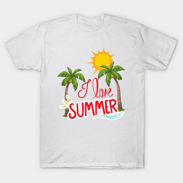 i love summer T-Shirt by PatBelDesign